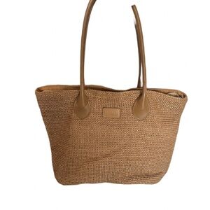 HOXIS Weekender Handbag Lightweight Synthetic Straw Shopper Tote Satchel